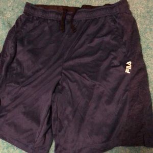 Blue fila athletic shorts